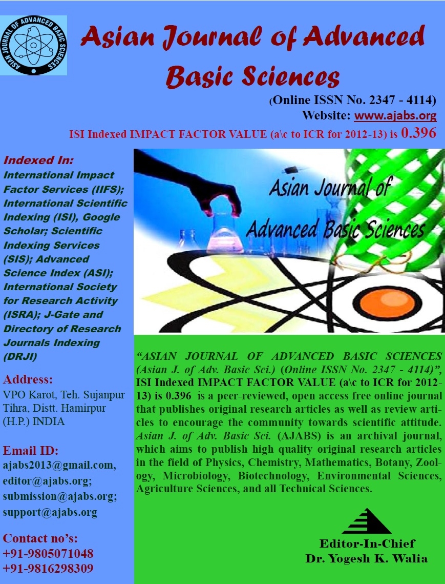 Journal Asian Journal of Advanced Basic Sciences