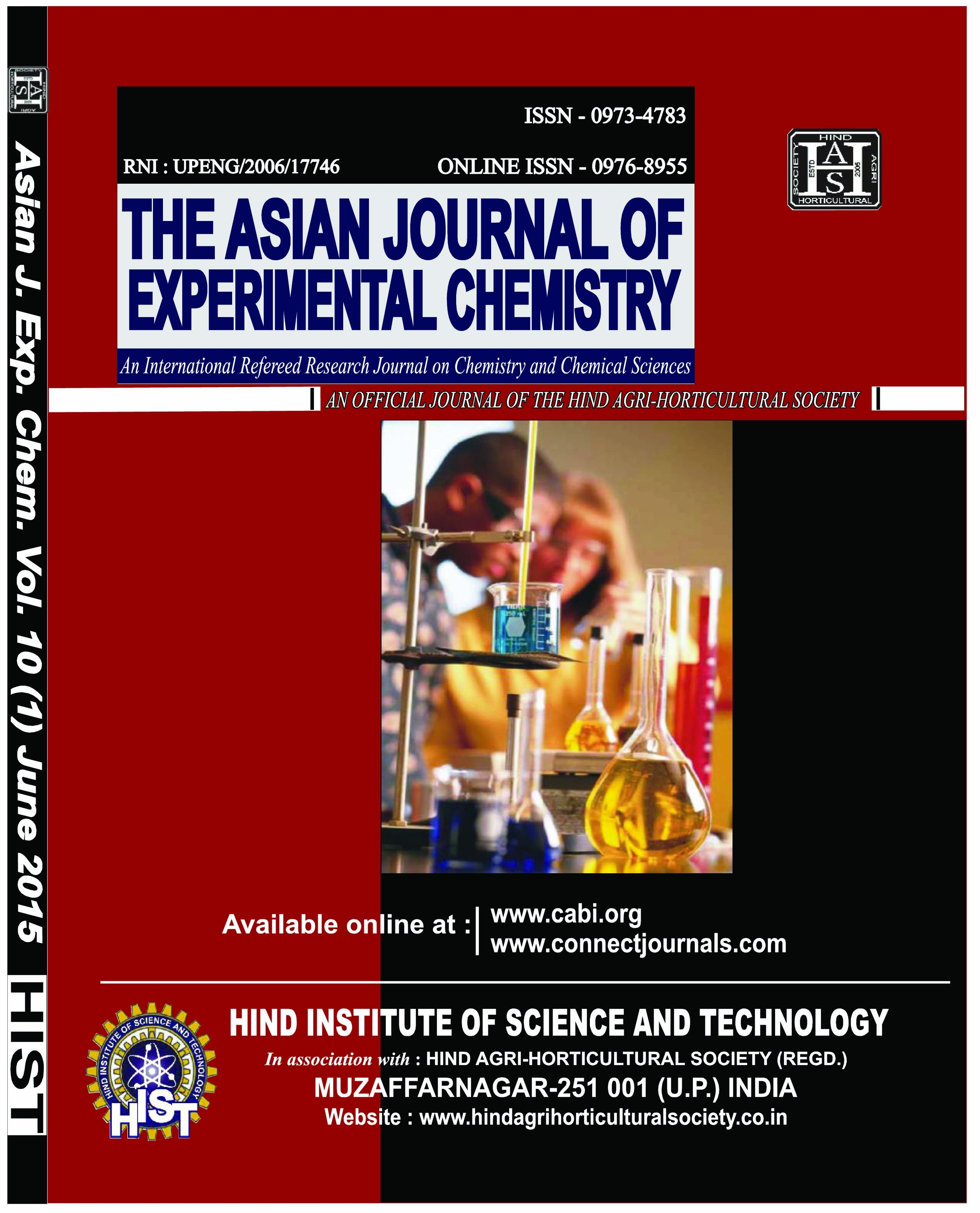 Journal The Asian Journal of Experimental Chemistry