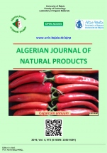 ALGERIAN JOURNAL OF NATURAL PRODUCTS 