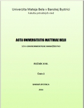 ACTA UNIVERSITATIS MATTHIAE BELII series Environmental Management