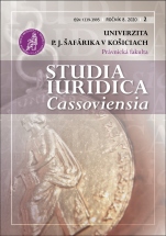 STUDIA IURIDICA Cassoviensia 