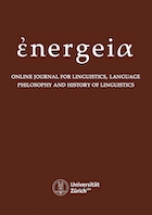 Energeia. Online  journal for linguistics, language philosophy and history of linguistics