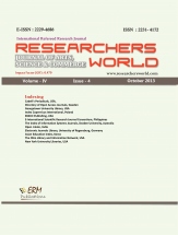 Researchers World – International Refereed Journal of Arts Science & Commerce 